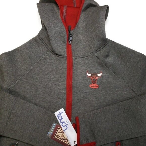 NBA Chicago Bulls Drop Kick Jacket Womens Small Touch by Alyssa Milano Grey - Picture 2 of 9